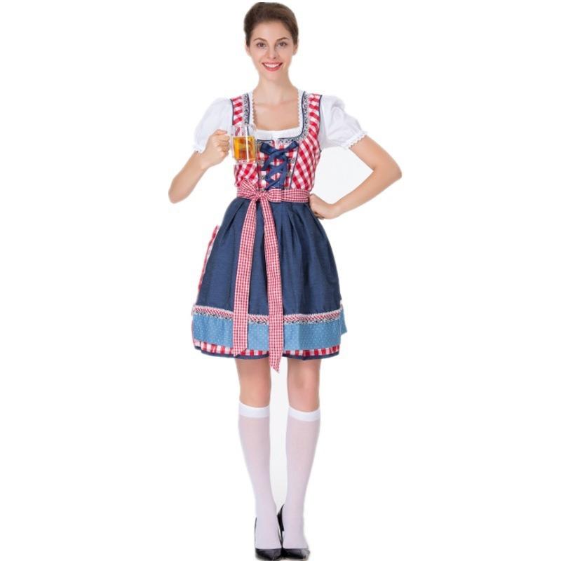 Adult Ladies Oktoberfest Costume Beer Girl Dress Stage Performance Costume Maid Costume Set