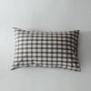 1 Stück 200T Baumwoll-Twill karierter bedruckter Kissenbezug 48 x 74 cm, Kissenhülle für Bett mit Umschlagverschluss, ohne Füllung