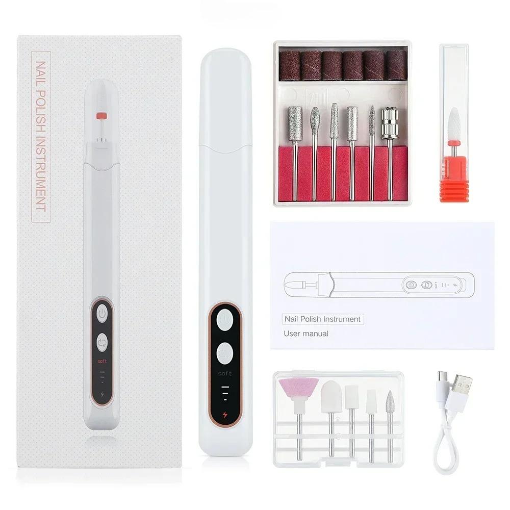 Elektrischer Nagellackpolierer Bohrer Professionelle Hautentfernung Kunst Schleifdatei Stift Nägel Schleifen Polieren Tote Maniküre Maschine Pflege