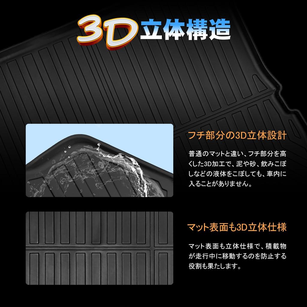 TELLIKA Land Cruiser 250 Land Cruiser 250 Series Luggage Mat New 3D Waterproof ZX VX 7 Passenger 3D 3D Trunk Mat Cargo Mat Waterproof Friction