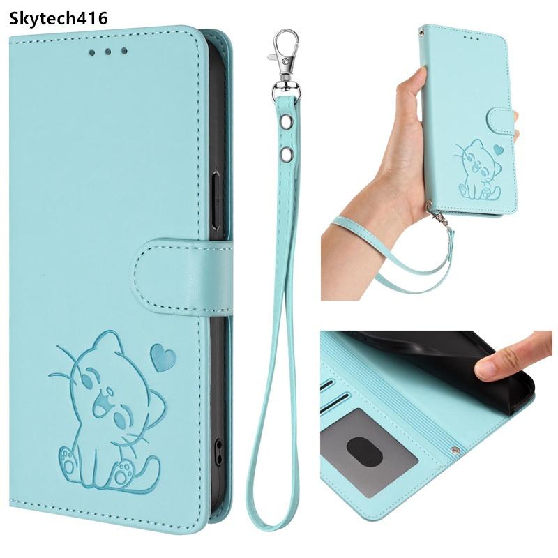 Case For Nothing CMF Phone 1 2 3 2A 3A Pro Flip Phone Casing Cute Cat Full Shockproof Protection Card Slot Leather Wallet Cover