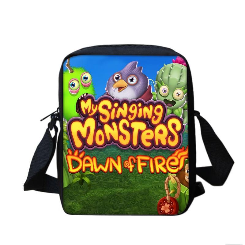 My Singing Monsters Bag Game Cartoon Print Large Capacity New Kindergarten Elementary School Boys and Girls