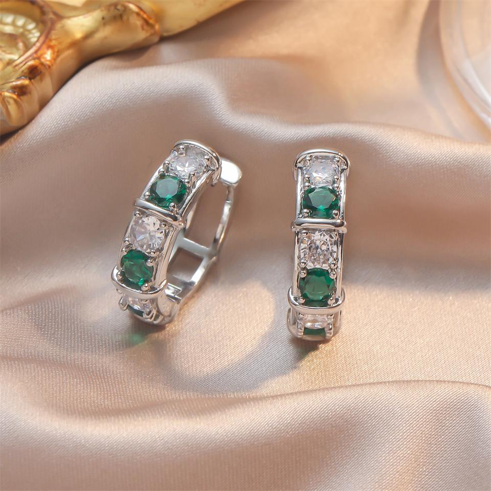 ZAKOL Cute Romantic Lovely Clear Stone Flower Convenient Simple Earrings Copper Cubic Zirconia For Women Party Jewelry EP2120