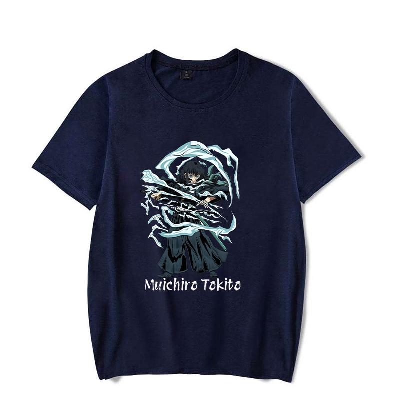 New FunnyTokitou Muichirou Print T-shirt Women Men Summer Casual Short Sleeve Shirt Fashion Anime Loose Tops