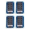 4Pcs 4 Digit Tube Display Module Red Adjustable Brightness LED Segment Support for TM1637 Drive Chip with Clock