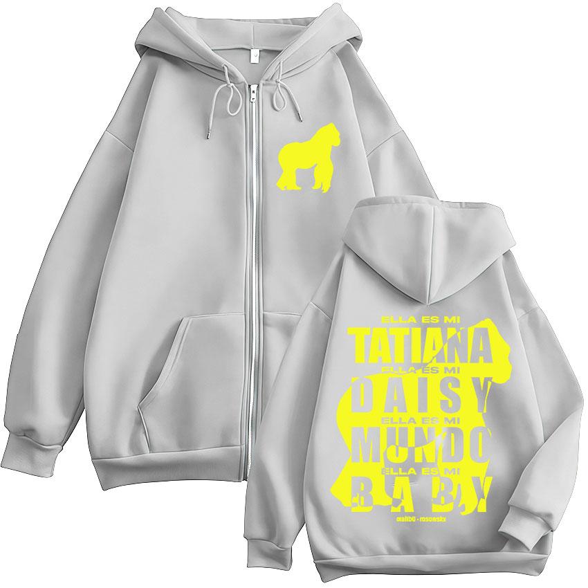 Rapper Rusowsky Daisy Tour Album Merch Reißverschluss Hoodie Herren Retro Übergroße Jacke Sweatshirt Streetwear