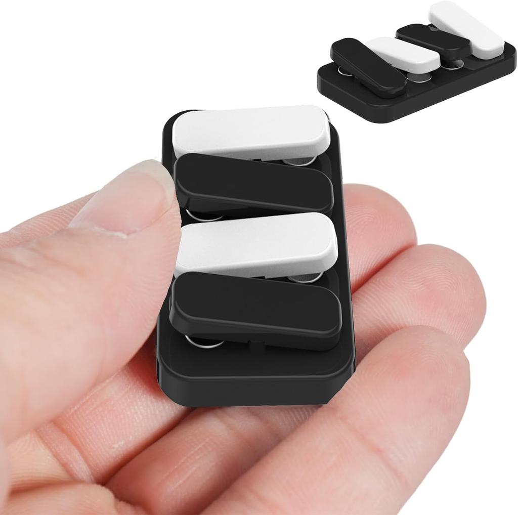 Tasti Neri di Pianoforte Fidget Clicker Fidget Slider Autismo ADHD Metallo EDC Giocattoli Fidget Giocattoli da Scrivania Ufficio Giocattoli per Alleviare Ansia e Stress