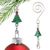 12Pcs Christmas Tree Hooks Alloy Metal S-Hooks for Ornaments And Stockings Decorative Hangers with Spring Clip