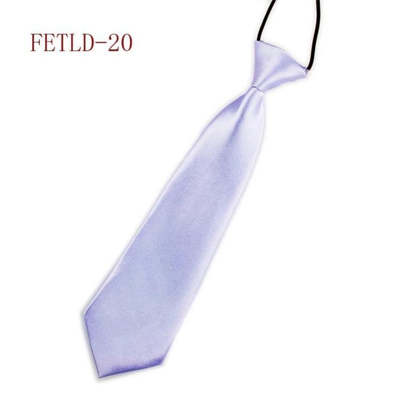 Cravată mică cu bandă de cauciuc de 28 cm, culoare solidă, cravată monocromă pentru copii, cravată scurtă, accesorii pentru băieți, cravată pentru uniformă școlară