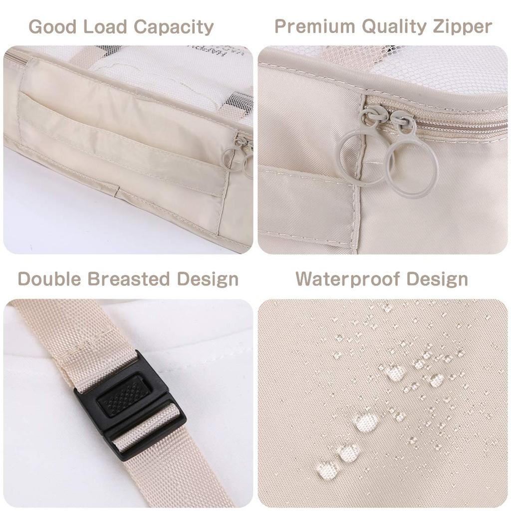 8/6Pcs Travel Organizer Set Folding Storage Bags Wardrobe Cube Suitcase Packing Luggage for Clothes & Shoes