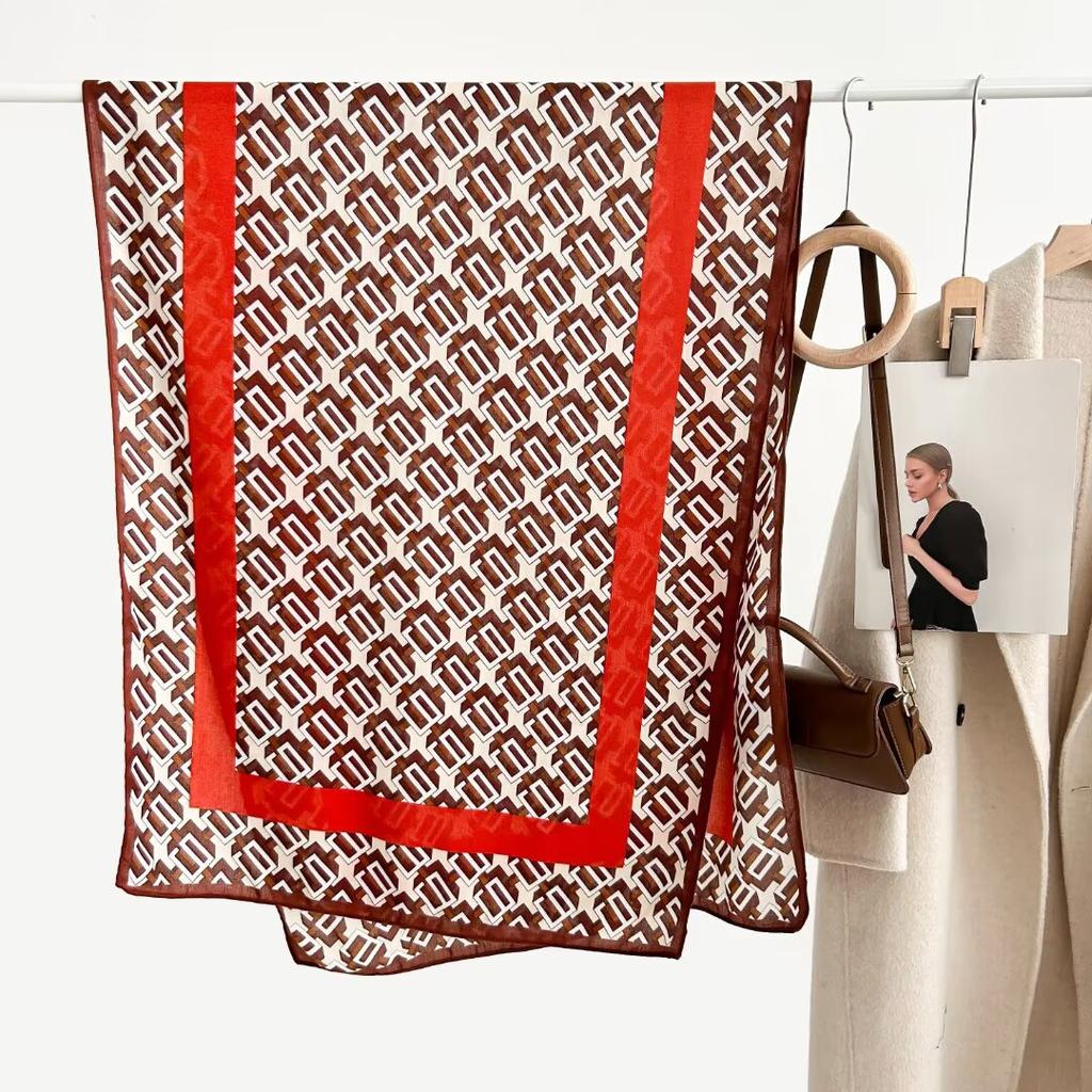 70X180Cm Retro Cashew Print Scarf Women'S Autumn And Winter Polyester Fiber Scarf Warm Sun Protection Neck Shawl