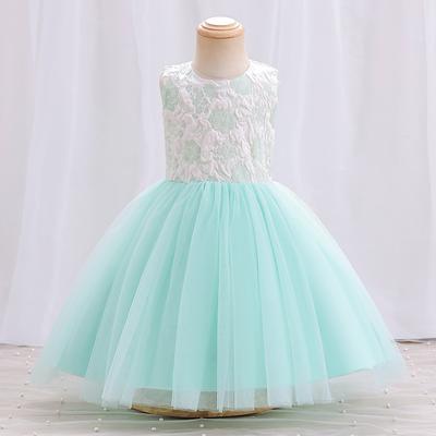 Girls Halloween Princess Dress Red Sequins Mesh Skirt Middle Child Performance Gown Kids Breathable Mesh Party Formal Outfit