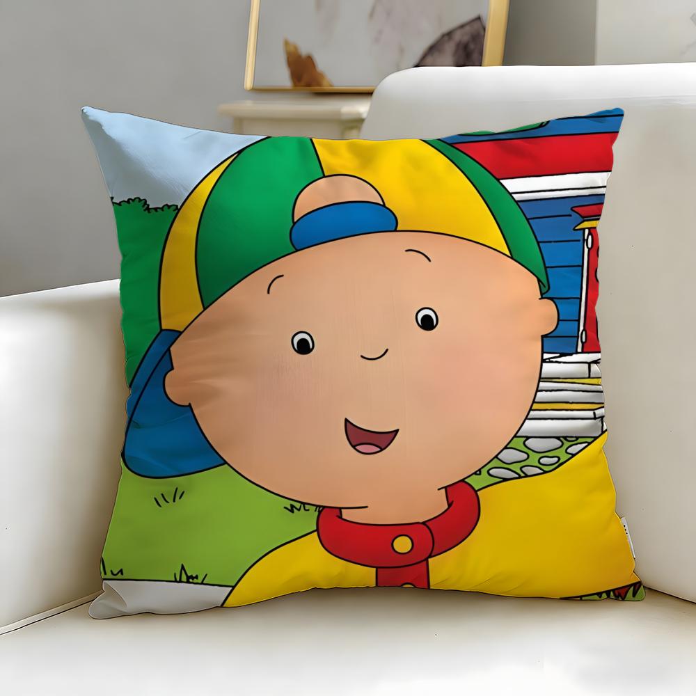 

classic cartoon Caillou Cushion Cover Soft & Easy-Wash Pillow Case – Versatile for Couch, Bed, Travel and Office 40cmx40cm