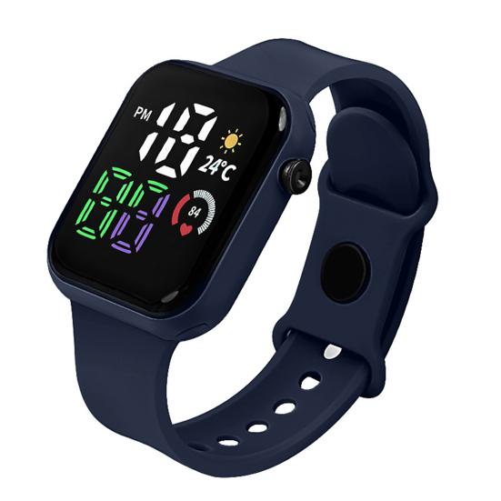 

Детские светодиодные цифровые часы с квадратным циферблатом, водонепроницаемые спортивные наручные часы для мальчиков и девочек, модные электронные часы