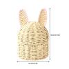 Handmade Easter Rabbit Basket Hand-Woven Snack Container Toy Organizer Basket Easter Bunny Basket With Ears For Candy Toys