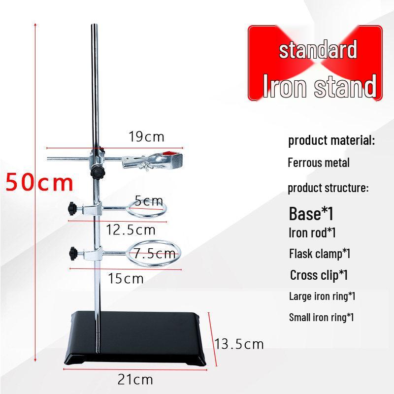 Large Stainless Steel Laboratory Iron Stand with Cross Clamp and Butterfly Clamp