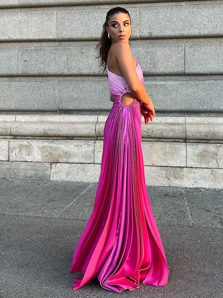 FASLOLSDP Abito Da Donna Elegante Da Ballo, Sexy, Maxi Abito Da Sposa Tinta Unita Con Glitter Abito Da Sera Abito Da Sera Classico Rosa 30 Xl 123596953