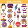 Handheld Diwali Photo Props Accessories With Cartoon Style For Festival Decor