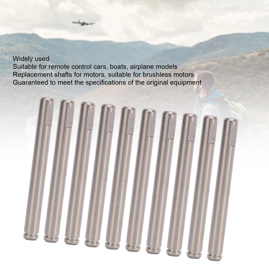 10pcs RC Motor Shaft 3x28.5mm RC Brushless Motor Shafts Replacement with Circlips Position Flat Position for Brushless Motor