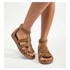 Außenhandel sommer neue einfache casual römischen sandalen offene spitze ferse flache sandalen frauen