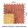 16 Stück Weiche Holzmaserung Schaumstoff Verriegelnde Bodenmatte 30x30cm Zusammensteckbare Schutz-Bodenmatte für Schlafzimmer Wohnzimmer Heimdekoration Teppich