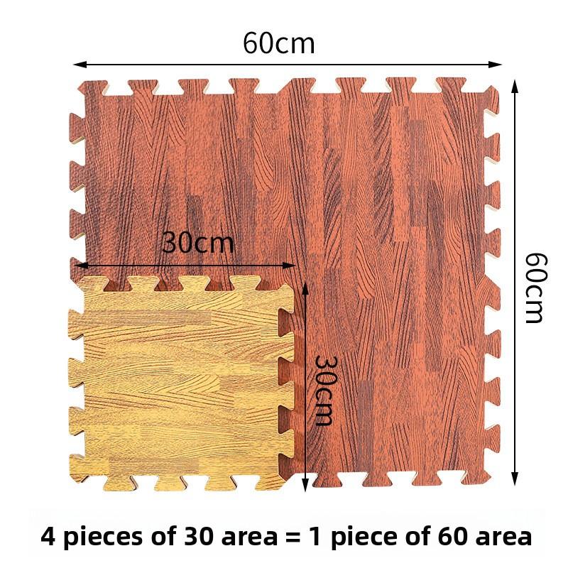 16 Stück Weiche Holzmaserung Schaumstoff Verriegelnde Bodenmatte 30x30cm Zusammensteckbare Schutz-Bodenmatte für Schlafzimmer Wohnzimmer Heimdekoration Teppich