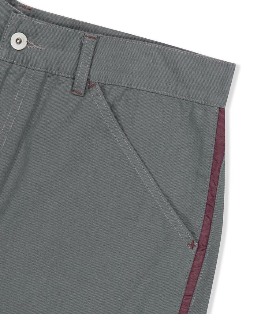 YESEYESEE Paneled Chino Pants Metal Gray