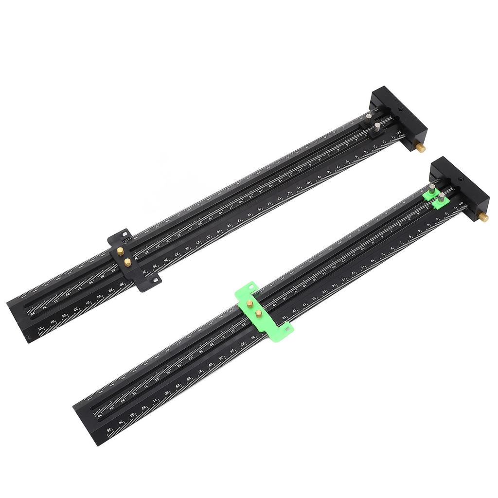 T Square Ruler Metal Aluminum Alloy Double Needle Woodworking Line Drawing Parallel Vertical Scribin