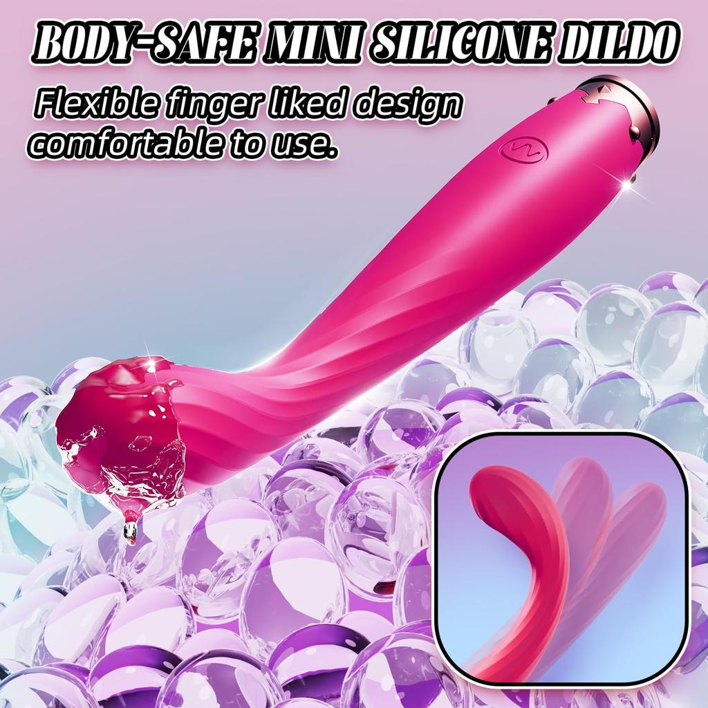 Rechargeable Powerful Finger G-Spot Vibrator Female Thrusting Dildo Vagina Massager Nipple Clitoris Stimulator Adult Sex Toy for Women 18+ Masturbator