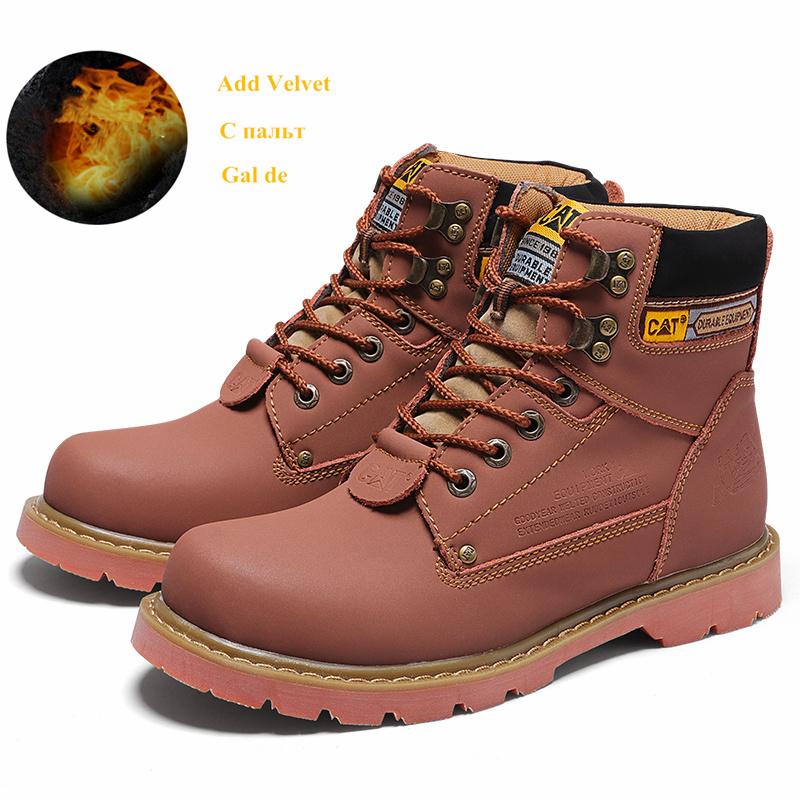 Designer Yellow Ankle Boots Men Women Fashion Winter Mens Leather Boots Comfortable Fur Motorcycle Boots Men Work Shoes Sneakers