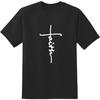 ViaVinyl Faith Cross Tee. 100% Ringspun Cotton Unisex Shirt Is Ultra Soft
