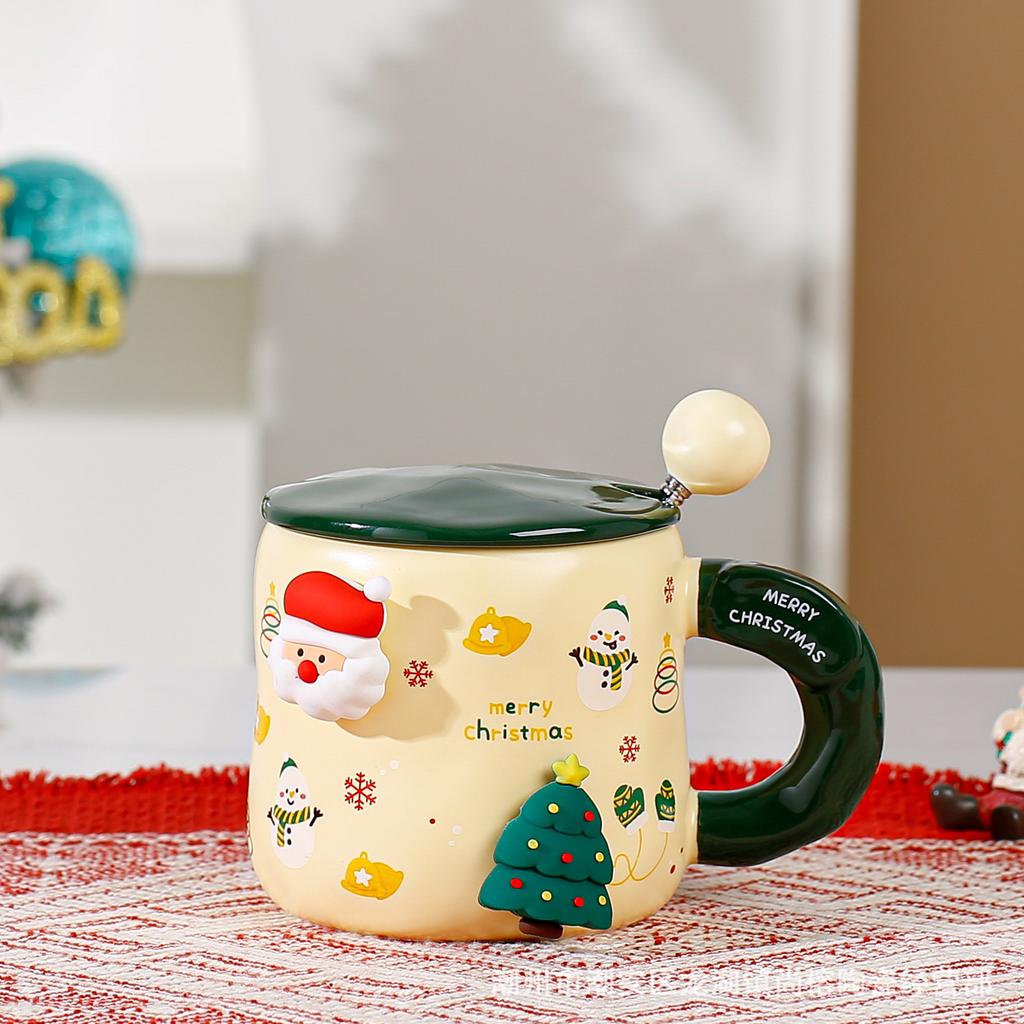 Creative Cute Christmas Cup Christmas Mug DIY Ceramic Cup Coffee Cup Breakfast Cup Souvenir Water Cup