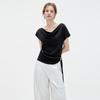 ELLE Slim Fit Drape Neck Short Sleeve T-Shirt
