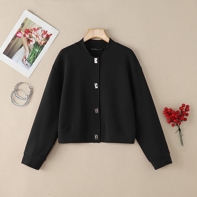 ZANZEA Damen Frühling Herbst Lässige Strickjacken mit langen Ärmeln