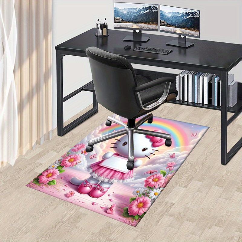 

1pc Hello Kitty Office Carpet Under Chair Mat Gift Universal Rug for Room Decor Birthday Present Bedroom Flooring Mat Non-Slip Soft Area Rug 60cm by 90cm