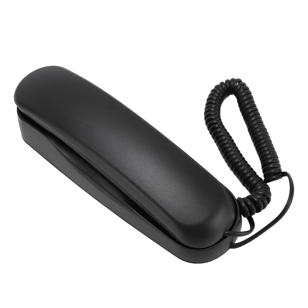 Corded Home Phone Convenient Operating Interface Retro Wall Mounted Phone for Hotel Black
