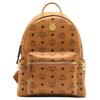 Stark Klassisches Monogramm Beidseitig Nietenbesetzt Pendler Party Leinwand Und Leder Rucksack Unisex Rucksack Braun Cognac MMKAAVE15CO001