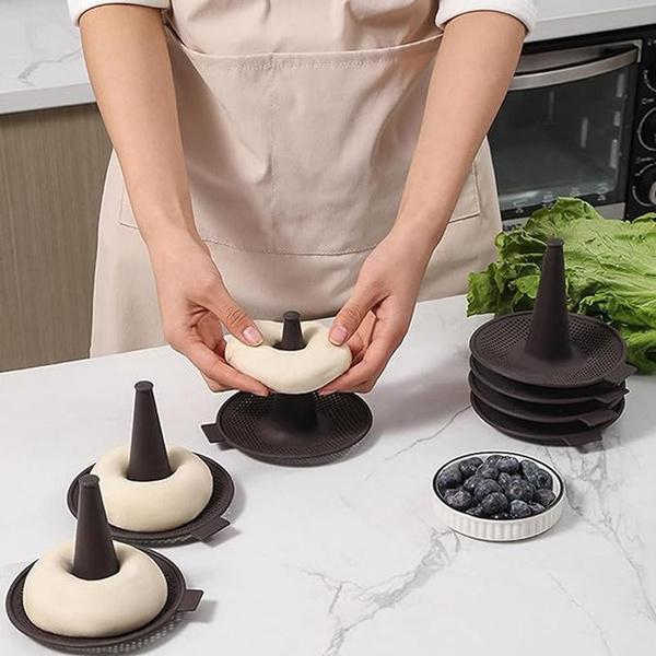 6PCS Silicone Molds,Donut Mold for Baking,Donut Pans Set,6 Pieces Pastry Molds for Cake Pans