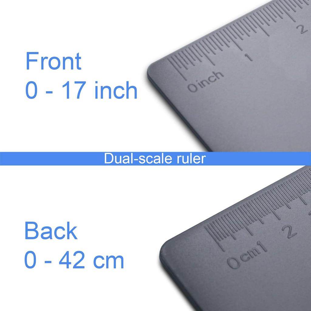 Acocony 11x17 Clipboard Landscape with Ruler Extra Large Clipboard Low Profile Clip 11 x 17 Clipping Board Plastic Black Pack of 1