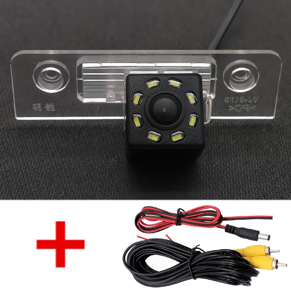 AHD Fisheye 12LED Dynamic Trajectory Car Rear View Camera For Skoda Octavia 5 A5 2008 2009 2010 2011 2012 2013 2014 2015