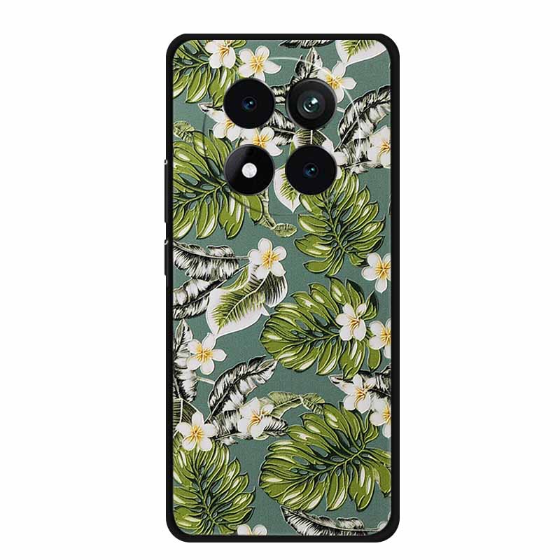 3D Emboss Case For Xiaomi Redmi Note 15 Phone Case Flowers Black Silicone Soft Back Cover Coque For Redmi Note 15 Pro Plus Case
