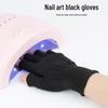 UV-Resistant Half-Finger Nail Art Gloves - Anti-Black, Thin Design for Salon Artists