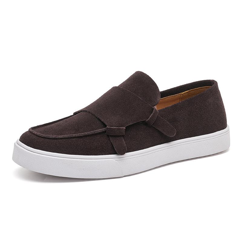 New retro men's versatile sneakers casual Mengke board shoes genuine leather soft-soled shoes loafers large size men's shoes