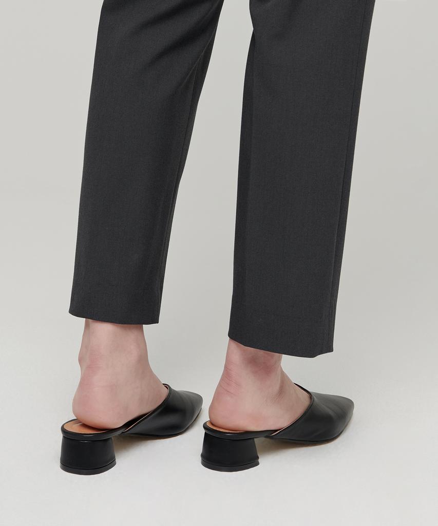 MUSINSA STANDARD WOMAN Women'S Slim Straight Hidden Banding Slacks [Gray]