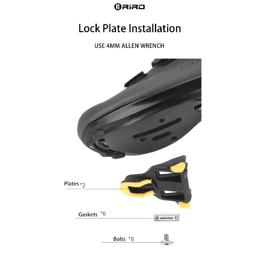 RIRO automatic road bike pedals Self-Locking nylon pedals with Cleat For Shimano SPD System black ultralight road bike pedals