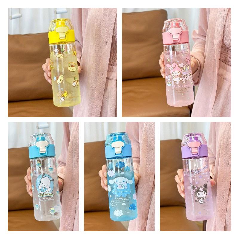 Cute Cartoon Design Tritan Plastic Water Bottle For Kids 550ml Capacity High-temperature Resistant