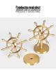  Ornement Spinner Roue de Navire en Laiton Rotatif - Décoration de Bureau en Métal & Cadeau