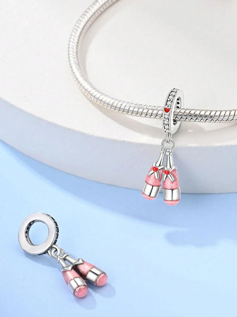 Charms Plata Copper Colors Pumpkin Beer Bottle Ice Cream Cup Beads Pendant For Original Bracelet For Women Diy Jewelry Love Gift