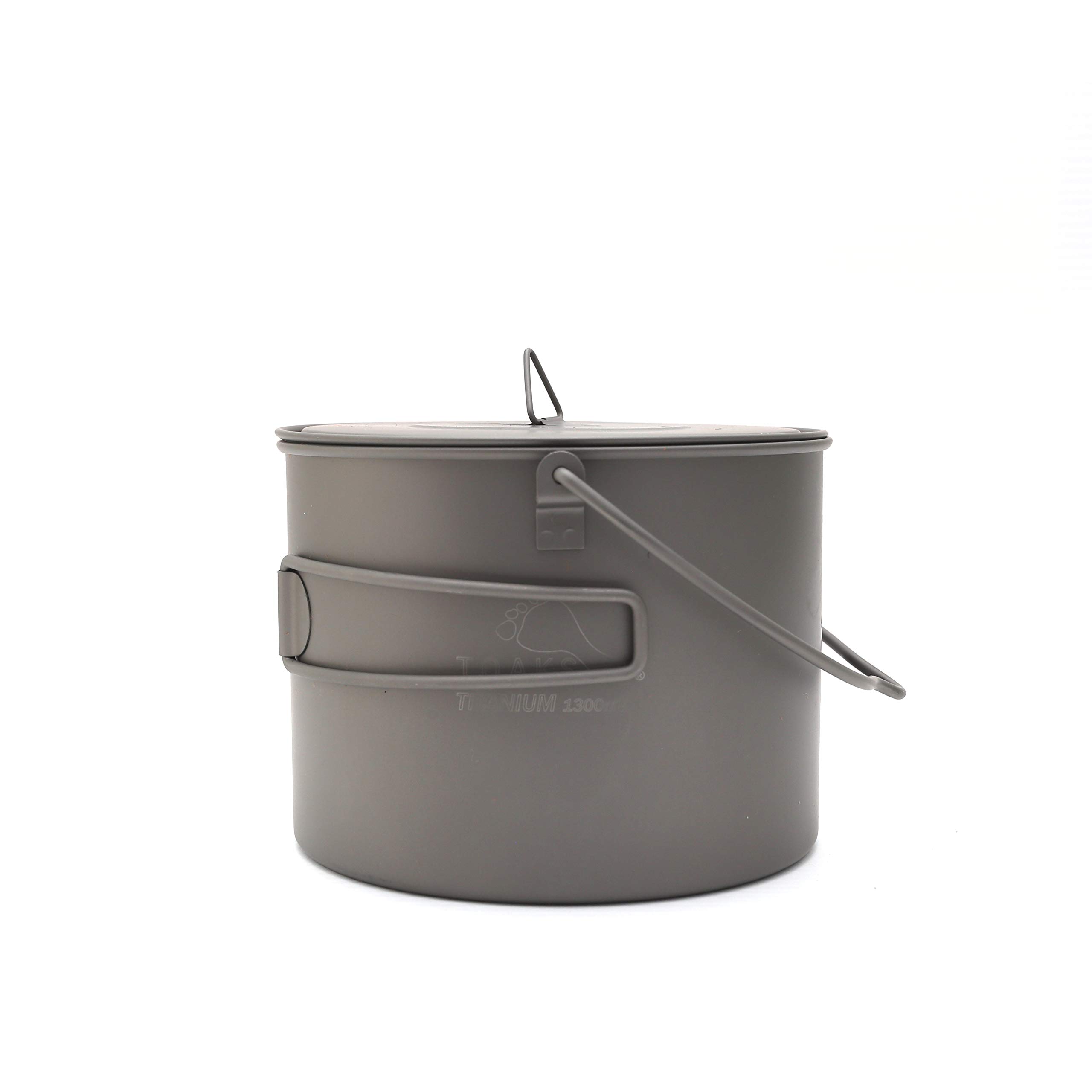Toaks Titanium Outdoor Hanging Pot for Camping and Available in and 2000ml with and Storage Pouch BBQ, 750ml, 1100ml, 1300ml, 1600ml, Sizes, Handle,