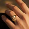 Open Ring Exaggerated Arm-Circling Shape Three-Dimensional Sculptural Design Wraps Finger Ring Hip-Hop Street Style Statement Ring